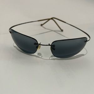 Maui Jim Kapa Lua Titanium Rimless Polarized Sunglasses